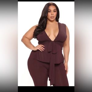 Marceline rubbed pant set